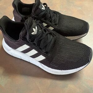 Adidas Black and White Knit Sneakers
